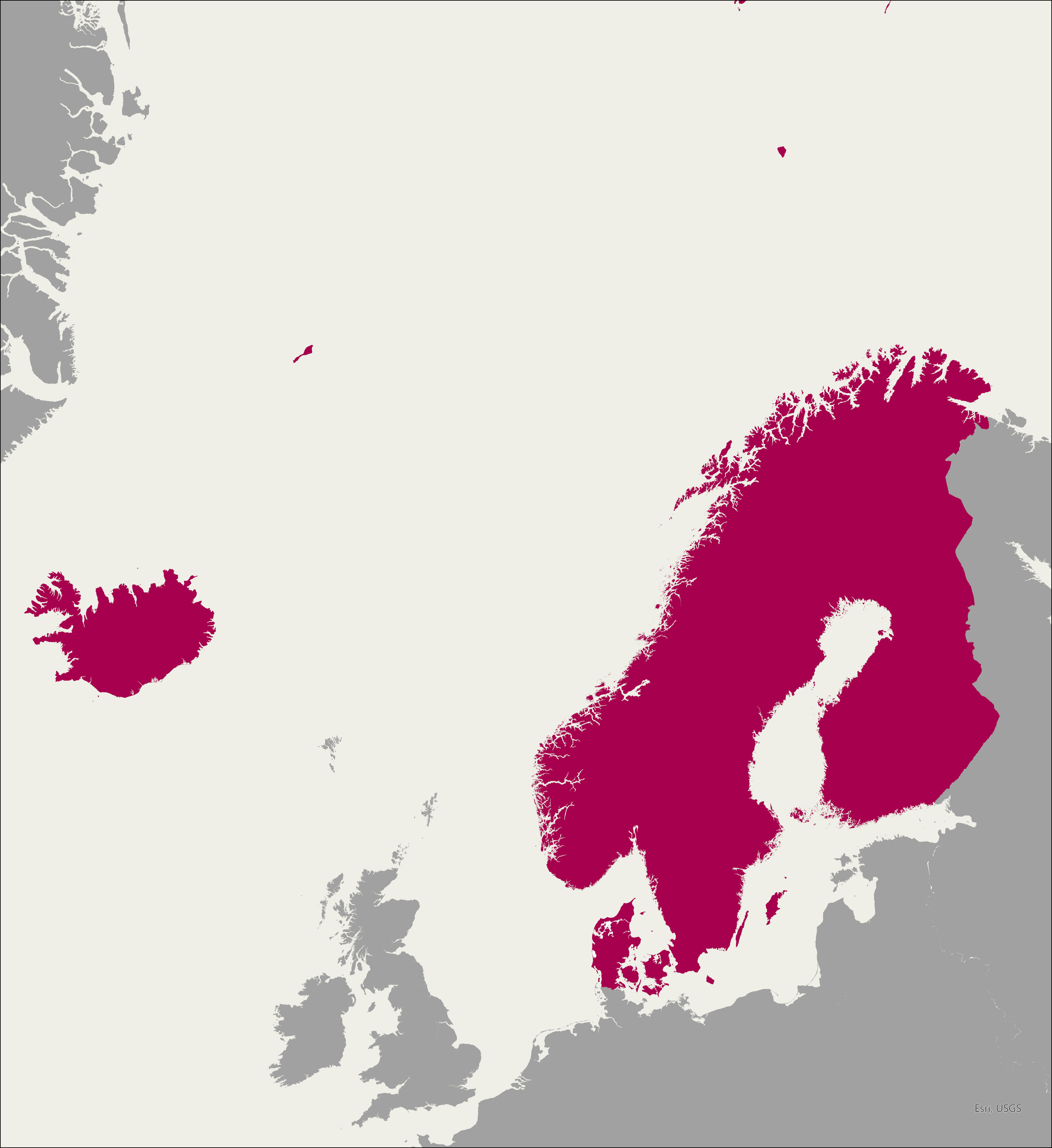 Scandinavian Mission Map 1850